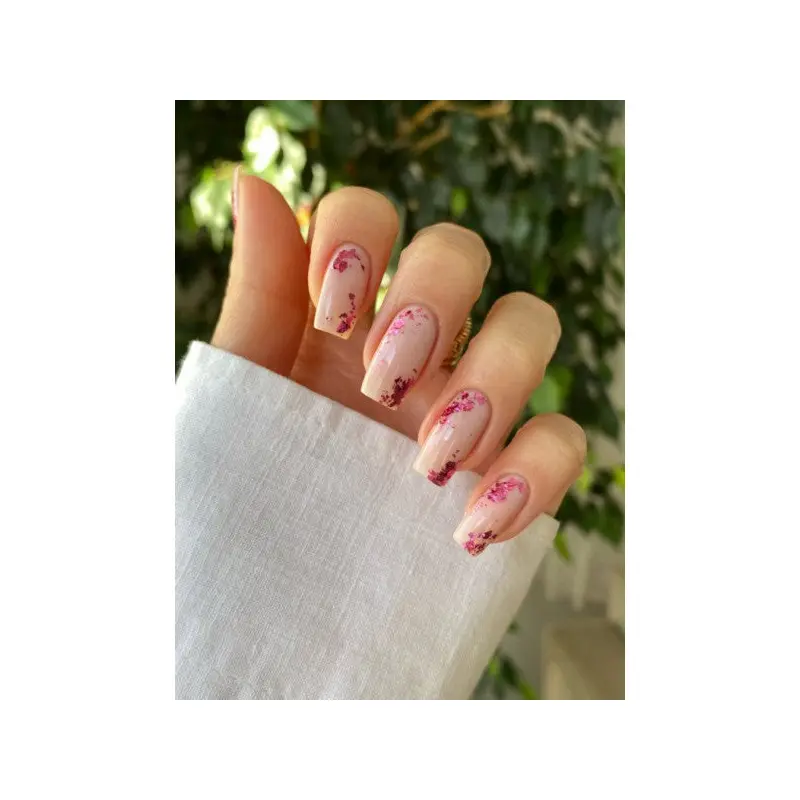 Rose Gold, Fuchsia 2 Piece Set, Nail Tattoo Art-591