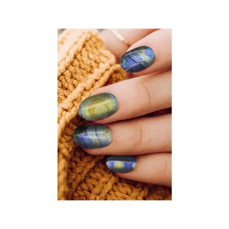 Van Gogh Starry Night Nail Tattoo,nail Art,nail Sticker