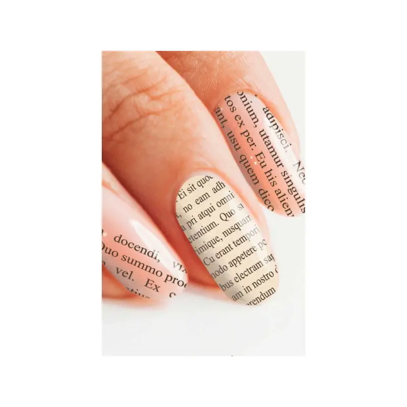 2 Newspaper Articles Nail Tattoo, Nail Tattoo, Nail Art, Nail Sticker