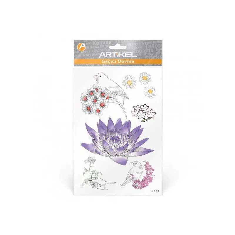 Lotus Temporary Tattoo, Temporary Tattoo, Body Tattoo, Arm Wrist Tattoo, Neck Tattoo, Back Tattoo