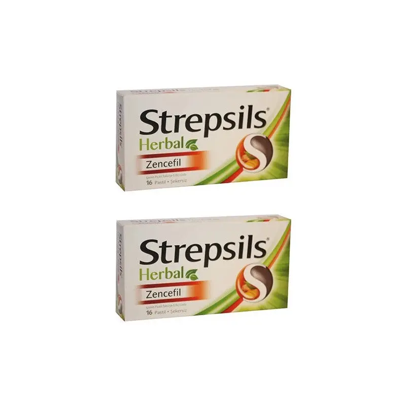 Strepsils Herbal Ginger Sugar-Free Pastilles - 2 Pieces