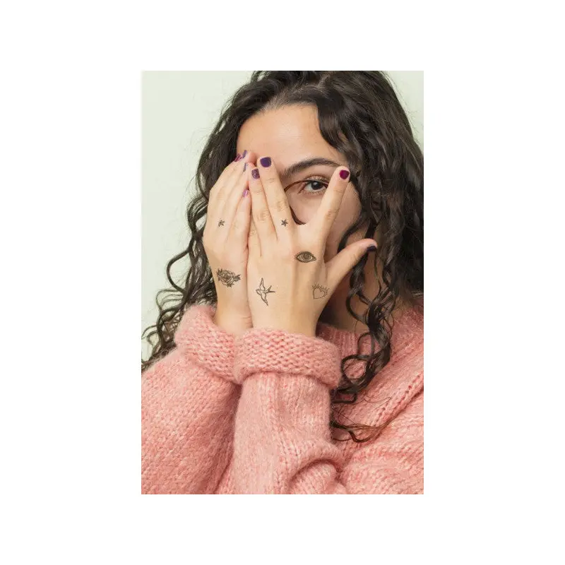 Shapes - 2 Temporary Tattoo, Temporary Tattoo, Body Tattoo, Arm Wrist Tattoo, Neck Tattoo