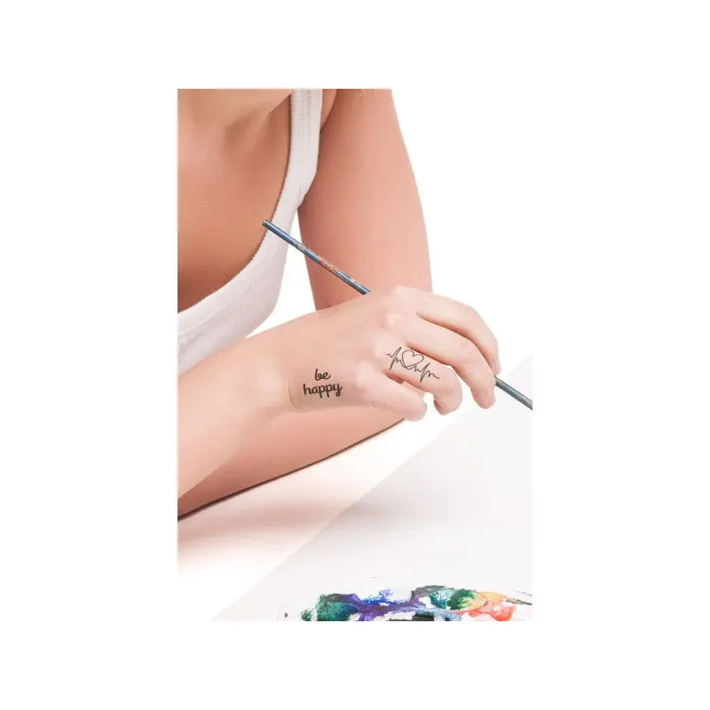 Smile Temporary Tattoo, Body Tattoo, Arm Wrist Tattoo, Neck Tattoo