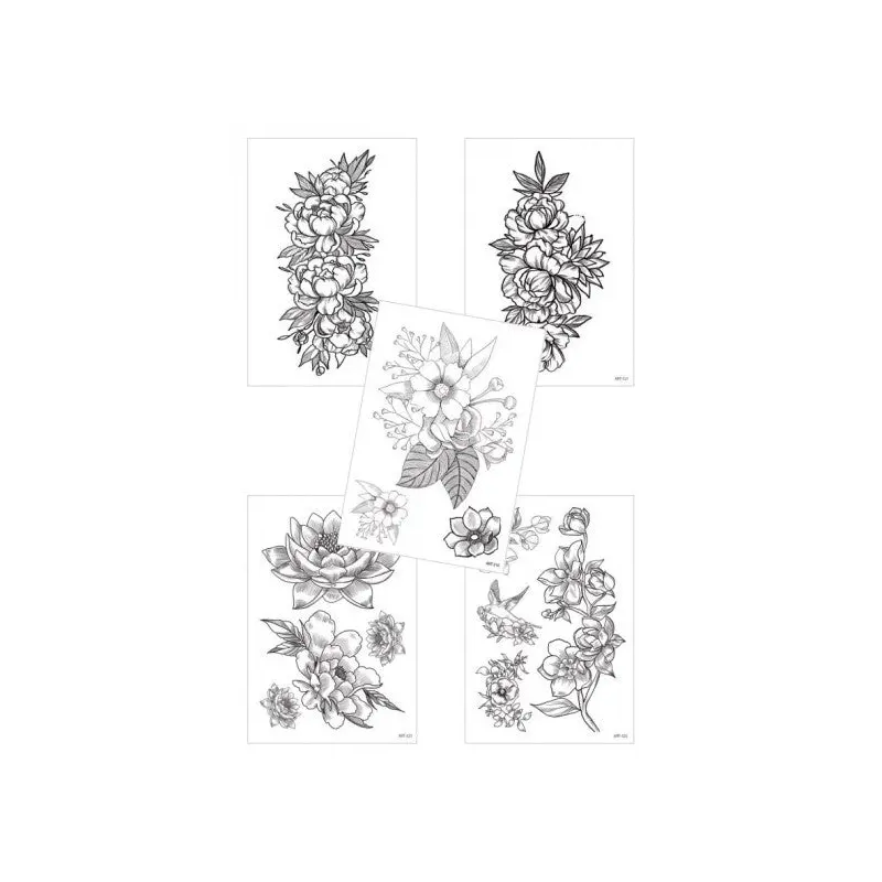 5Pcs Temporary Tattoos, Temporary Tattoo, Body Tattoo, Arm Wrist Tattoo, Neck Tattoo, Back Tattoo