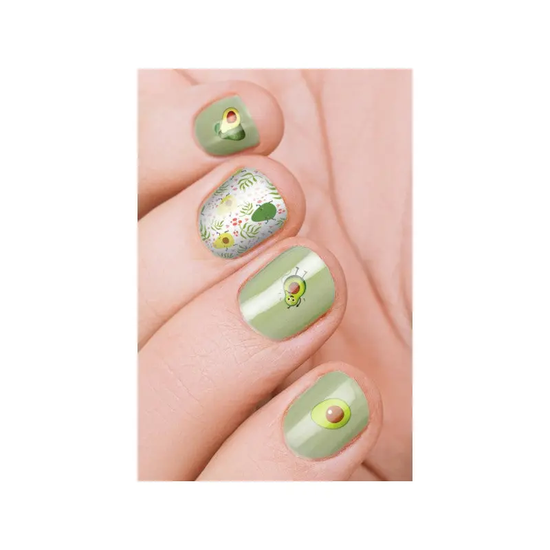 Avocado Nail Tattoo, Nail Art, Nail Sticker