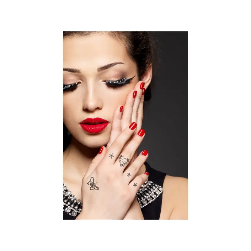 Shapes - 3 Temporary Tattoo, Body Tattoo, Arm Wrist Tattoo, Neck Tattoo