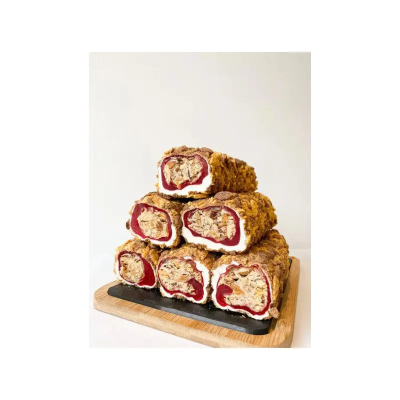 Strawberry Flavored Sultan Sarma Turkish Delight with Almond and Hazelnut Cream 1 kg