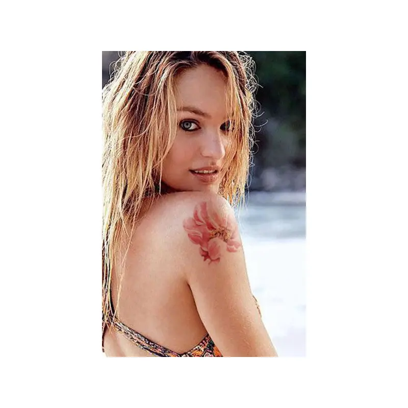 Blooming Flower Temporary Tattoo, Temporary Tattoo, Body Tattoo, Arm Wrist Tattoo, Neck Tattoo, Back Tattoo