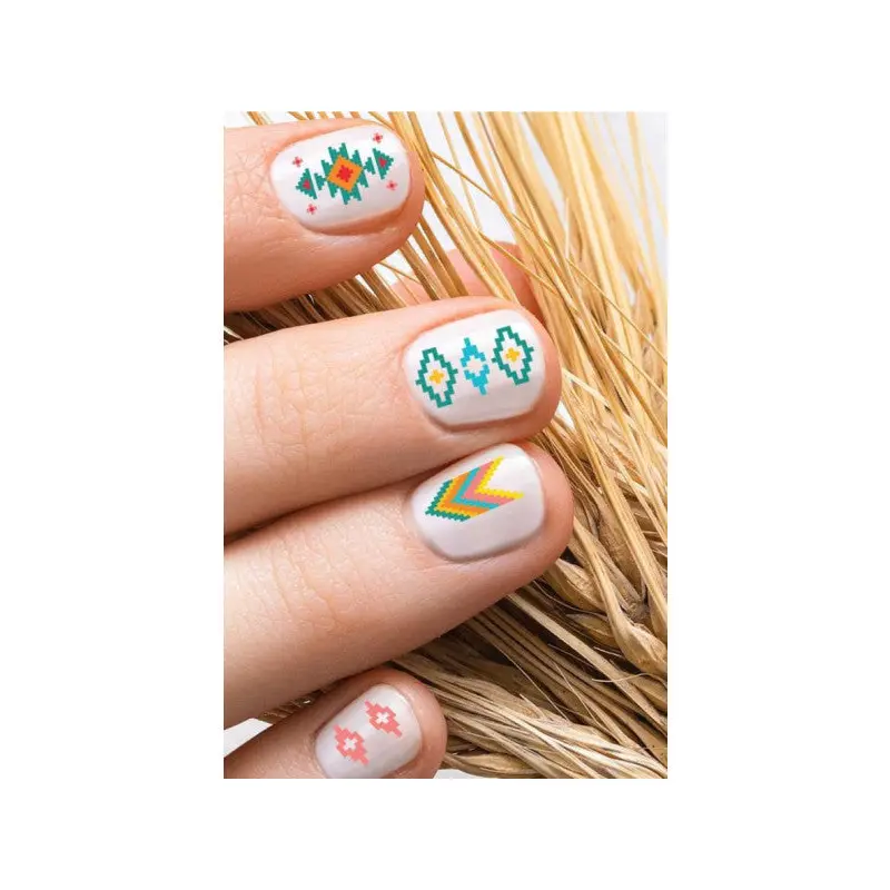 Ethnic Patterns-1 Nail Tattoo, Nail Tattoo, Nail Art, Nail Sticker