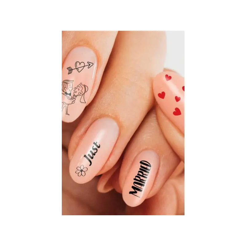 Marriage Symbols Nail Tattoo, Nail Tattoo, Nail Art, Nail Sticker