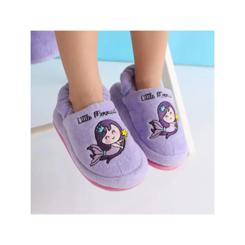 Milk&moo Kids Poncho And House Slippers The Little Mermaid