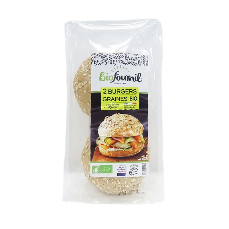 BIOFOURNIL Organic 5 Seeds Burger Bun (No Added Sugar) (150g)