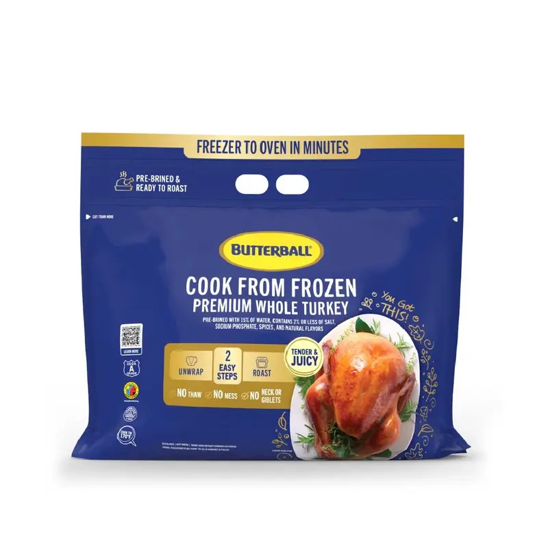 BUTTERBALL USA Frozen Whole Young Turkey - Ready to Roast 10-14lbs