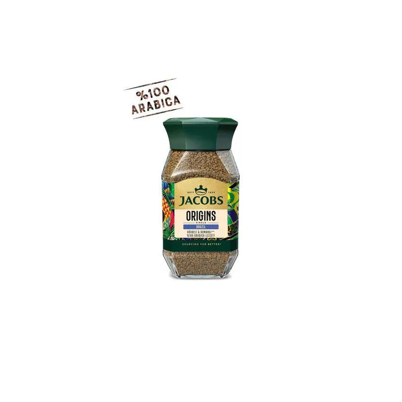 Jacobs Origin Brazil Granulated Coffee Glass Jar 95 Gr