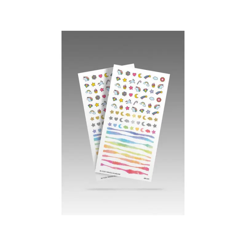 2 Piece Unicorn Nail Tattoo, Nail Art, Nail Sticker