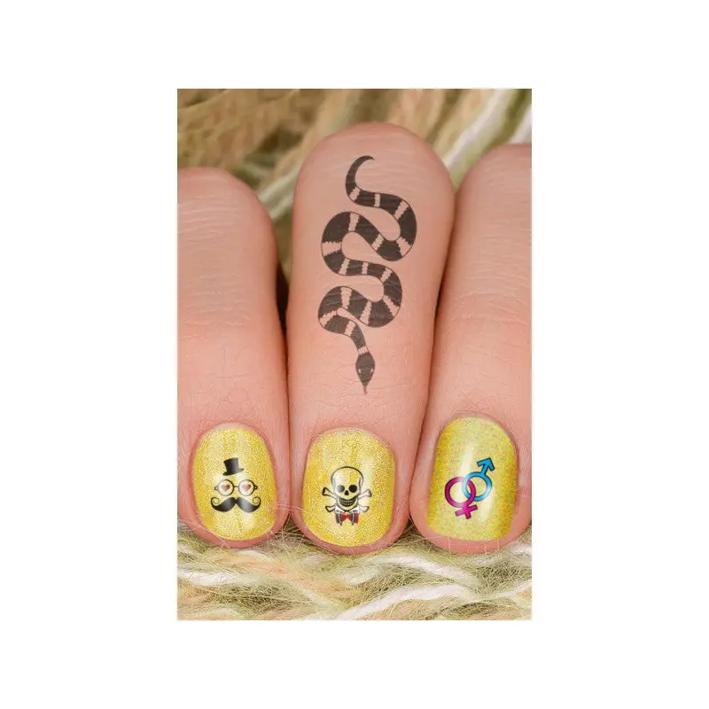 Figure- 1 Nail Tattoo, Nail Art, Nail Sticker