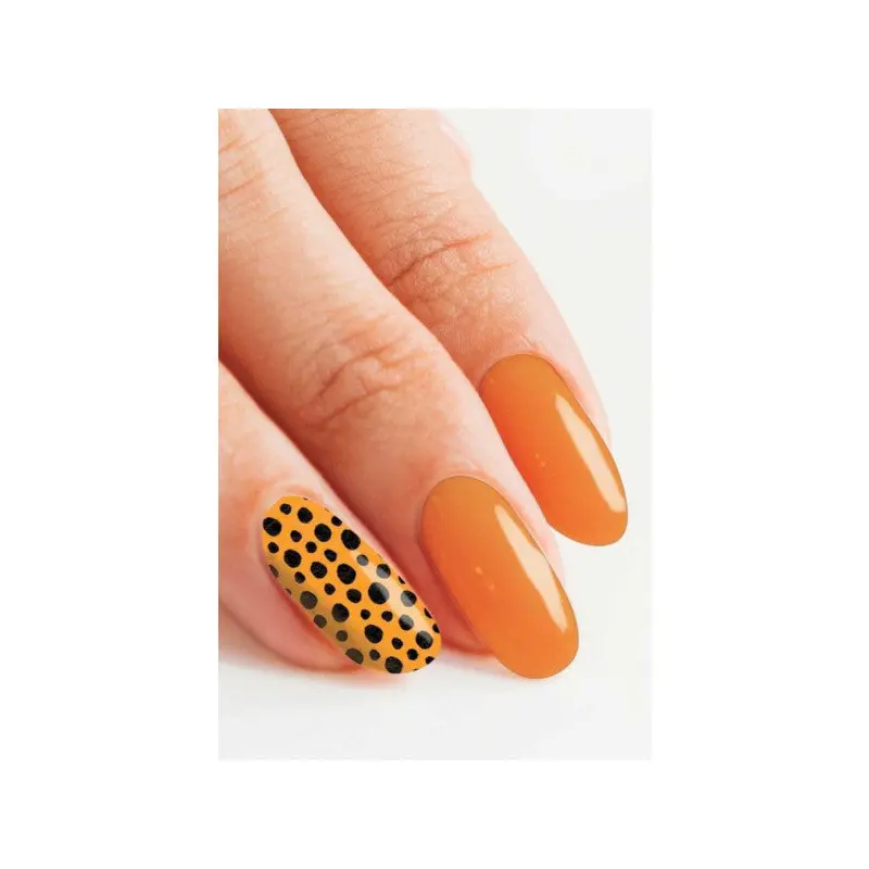 Orange Spotted Nail Tattoo,nail Art,nail Sticker