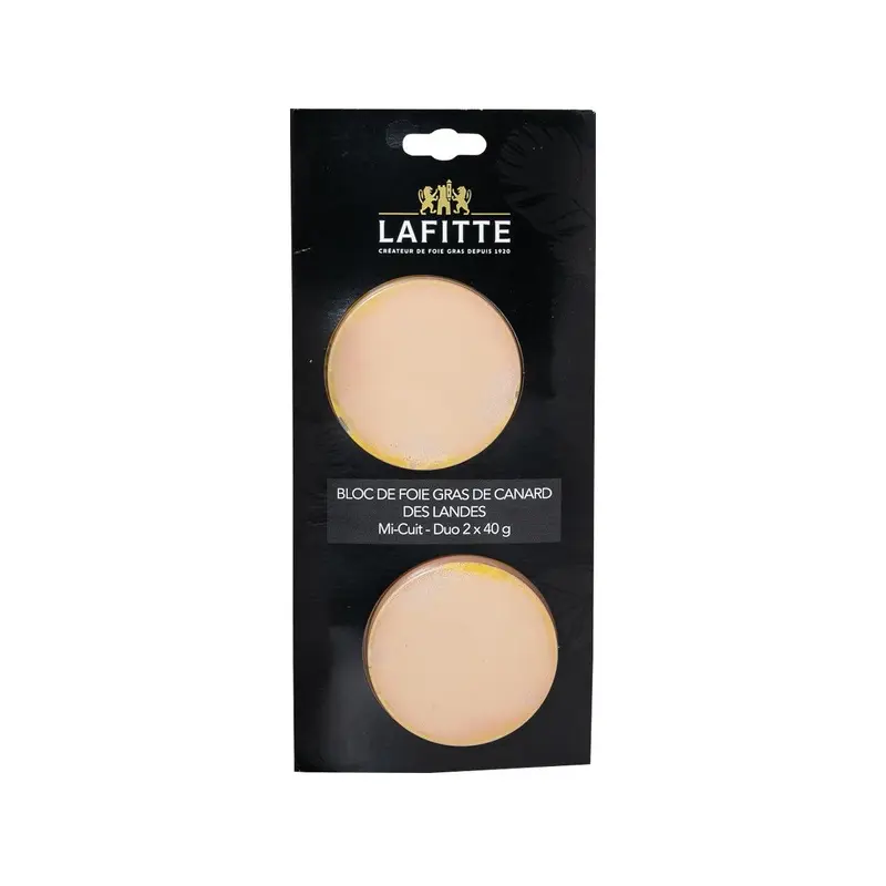 LAFITTE Block of Duck Foie Gras from Landes (Semi Cooked) (80g)