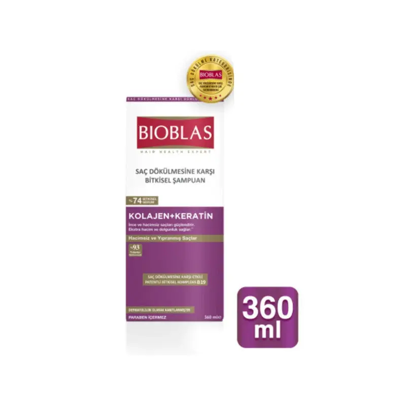 Bioblas Collagen Keratin Shampoo 360 Ml
