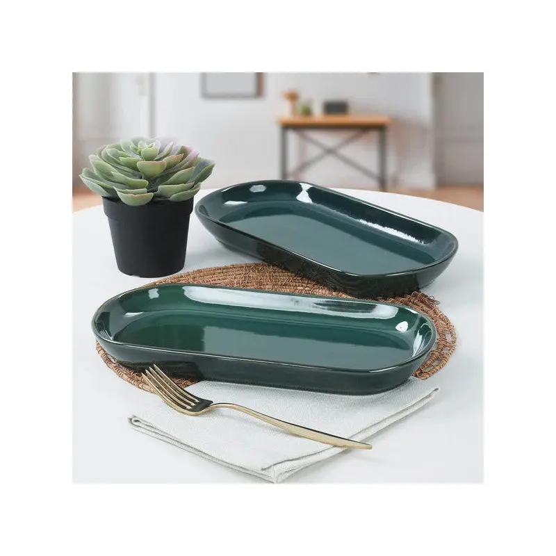 Keramika  Emerald Noyan Boat Plate 2 Pieces 28 Cm