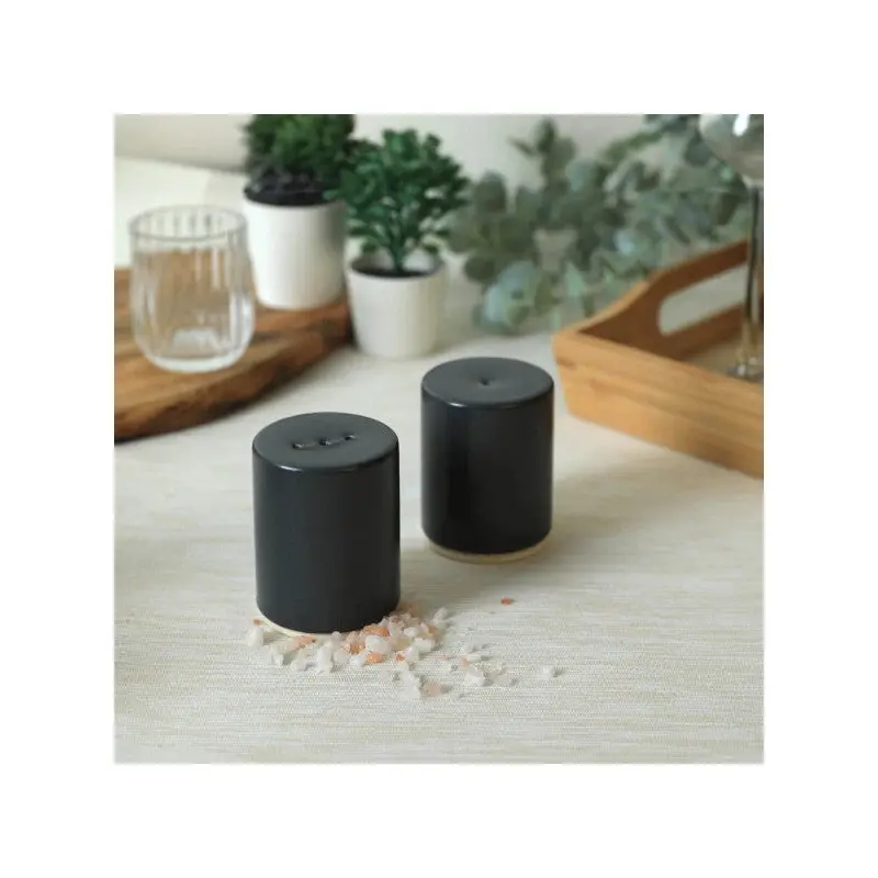 Keramika Dark Grey Stackable Salt / Pepper Shaker 6 Cm