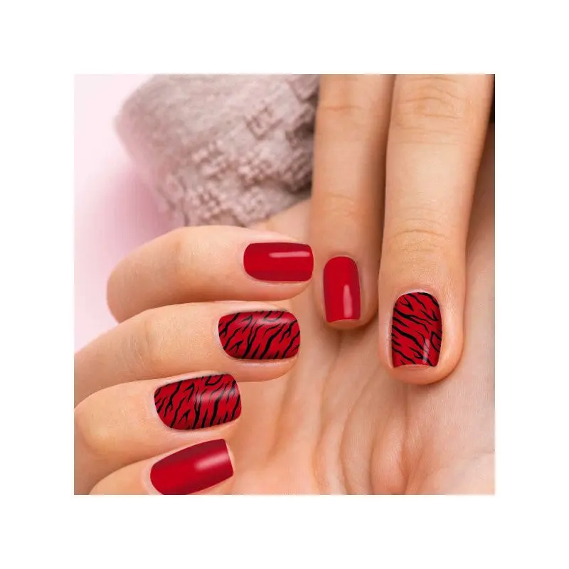 2 Zebra Patterned Nail Tattoo, Nail Sticker, Nail Art