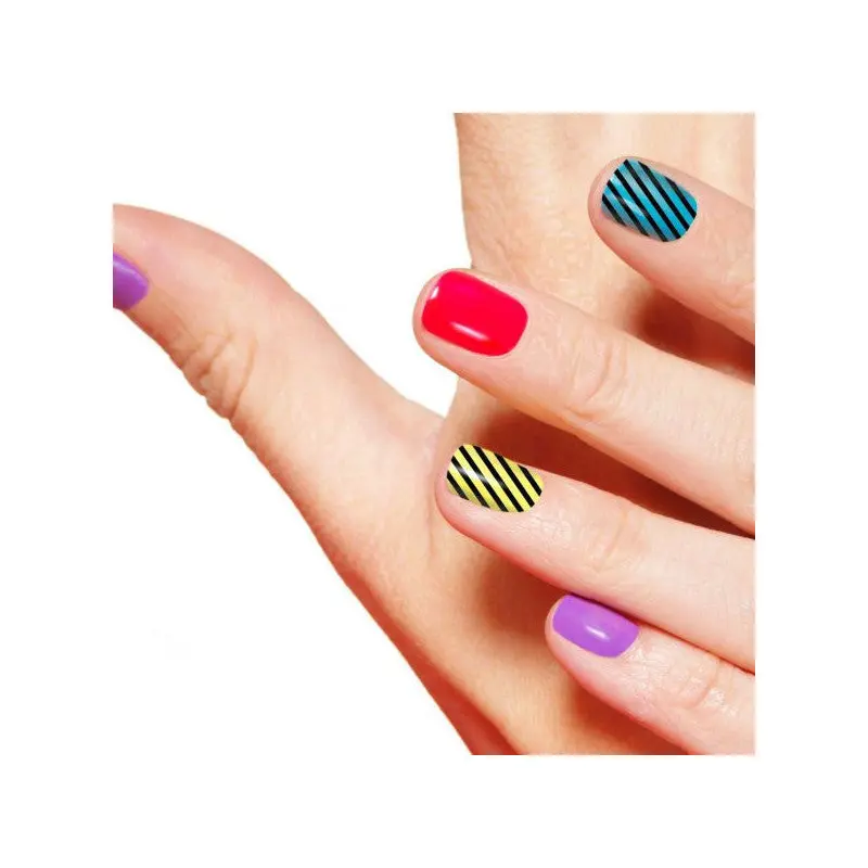 Horizontal Lines Nail Tattoo,nail Art,nail Sticker