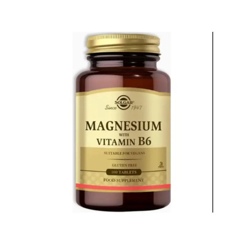 Solgar Magnesium With Vitamin B6 100 Tablets