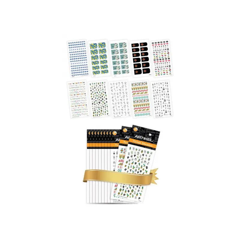10 Piece Nail Tattoo Set -1, Nail Sticker Set, Nail Art, Tattoo Art-579