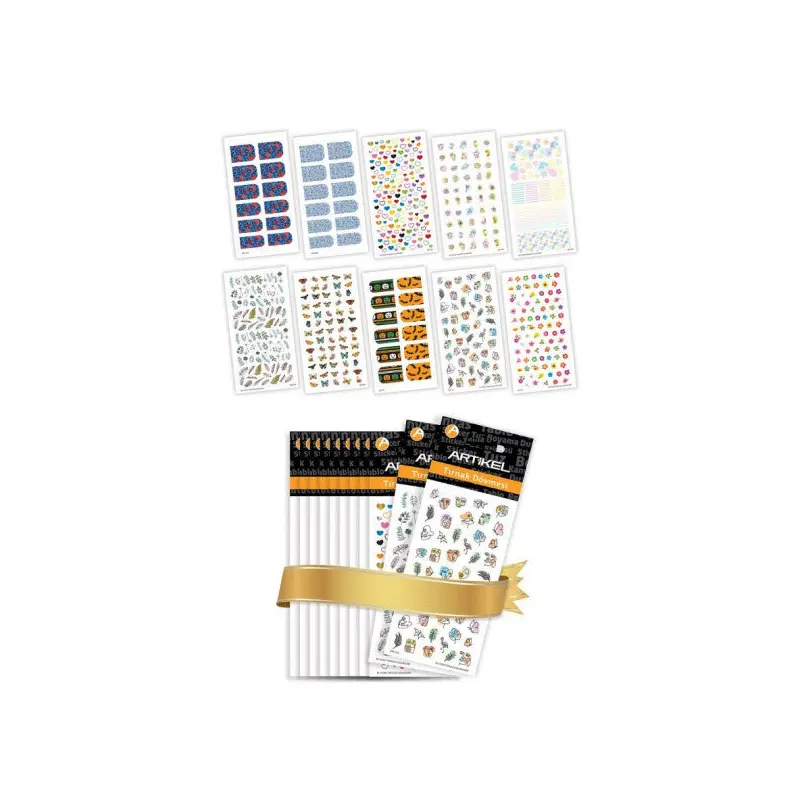 10 Piece Nail Tattoo Set -5, Nail Sticker Set, Nail Art, Tattoo Art-583