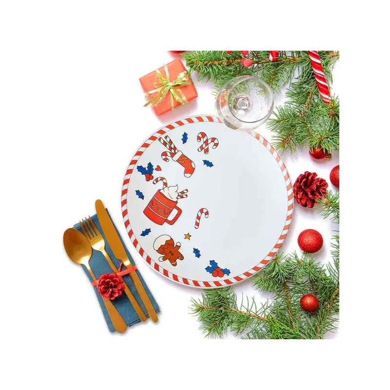 Keramika Keraart New Year Cute Christmas Serving Plate 26 Cm 21655
