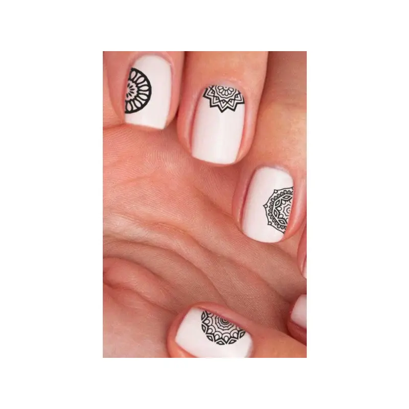 Mandala Patterns Nail Tattoo, Nail Tattoo, Nail Art, Nail Sticker