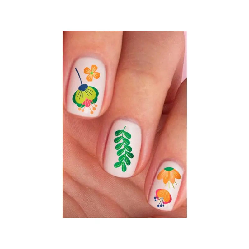 Spring Flower Nail Tattoo, Nail Tattoo, Nail Art, Nail Sticker