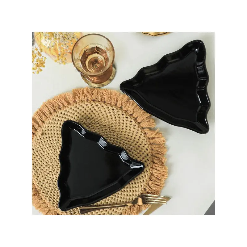 Keramika Black Pine Boat Plate 22 Cm 2 Pieces