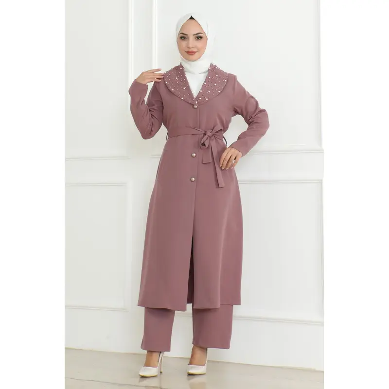 Pearl Detailed Set Dusty Rose Msw19216-3