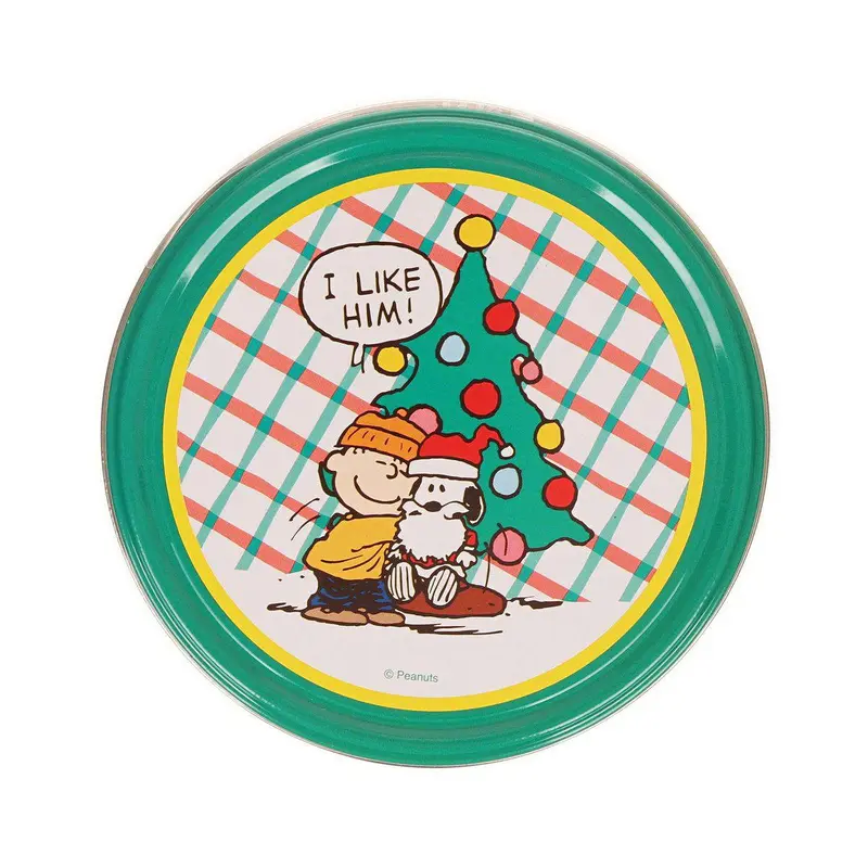 WISMETTAC Christmas Snoopy Round Tin Chocolate Chip Cookie  (150g)