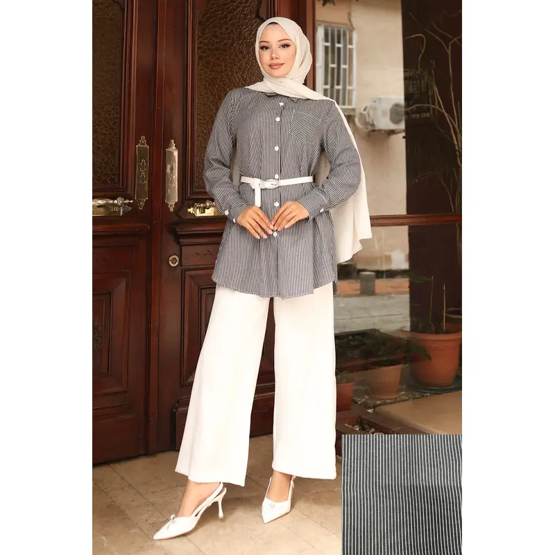 Striped Pocket Detailed Suit Black Msw19242-1