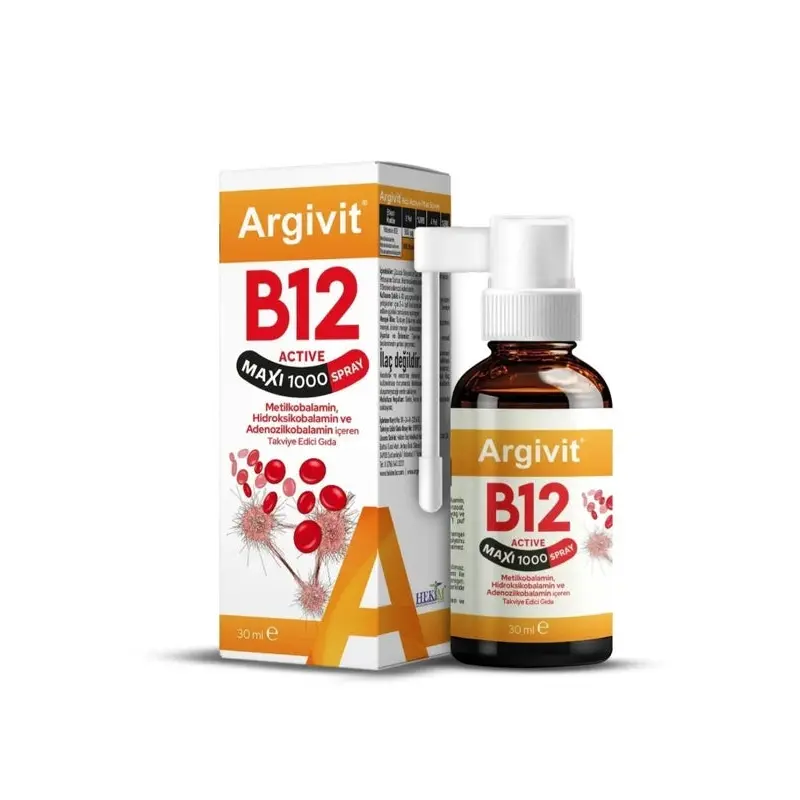 Argivit Vitamin B12 Active Maxi Sprey 30 Ml