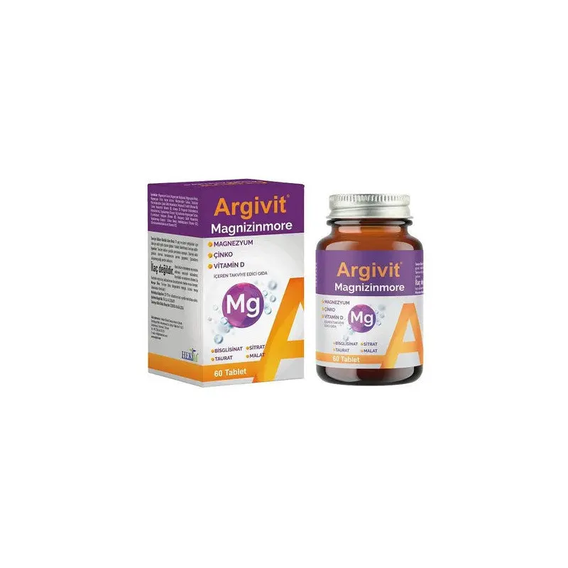Argivit Magnizinmore Magnesium Zinc And Vitamin D Supplement 60 Tablets