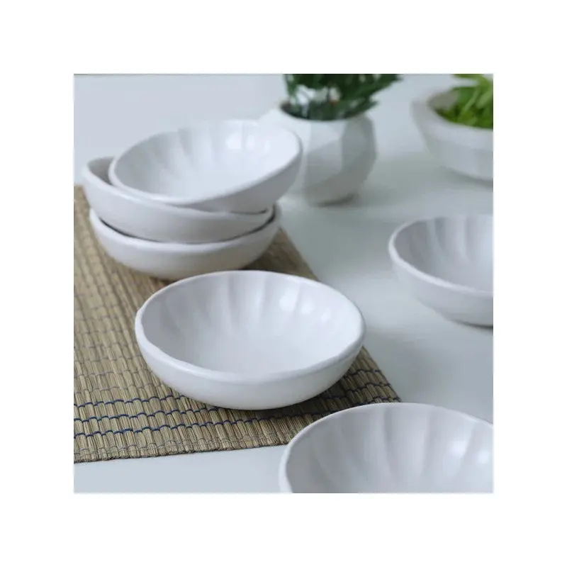 Keramika Matte White Sirius Snack / Sauce Bowl 12 Cm 6 Pieces 022