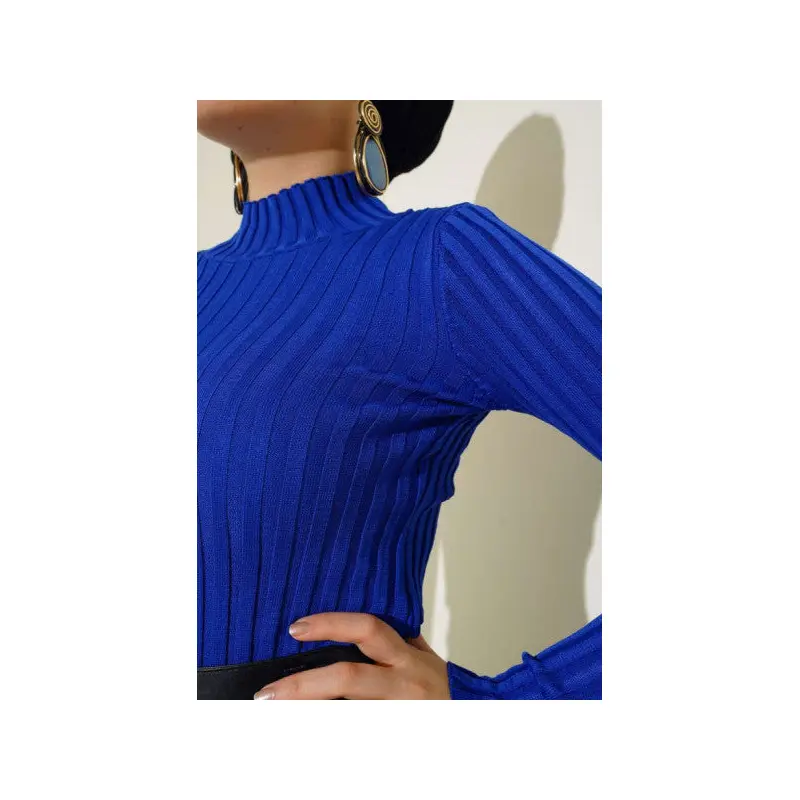 Ribbed Stretchy Knitwear Sweater Saks