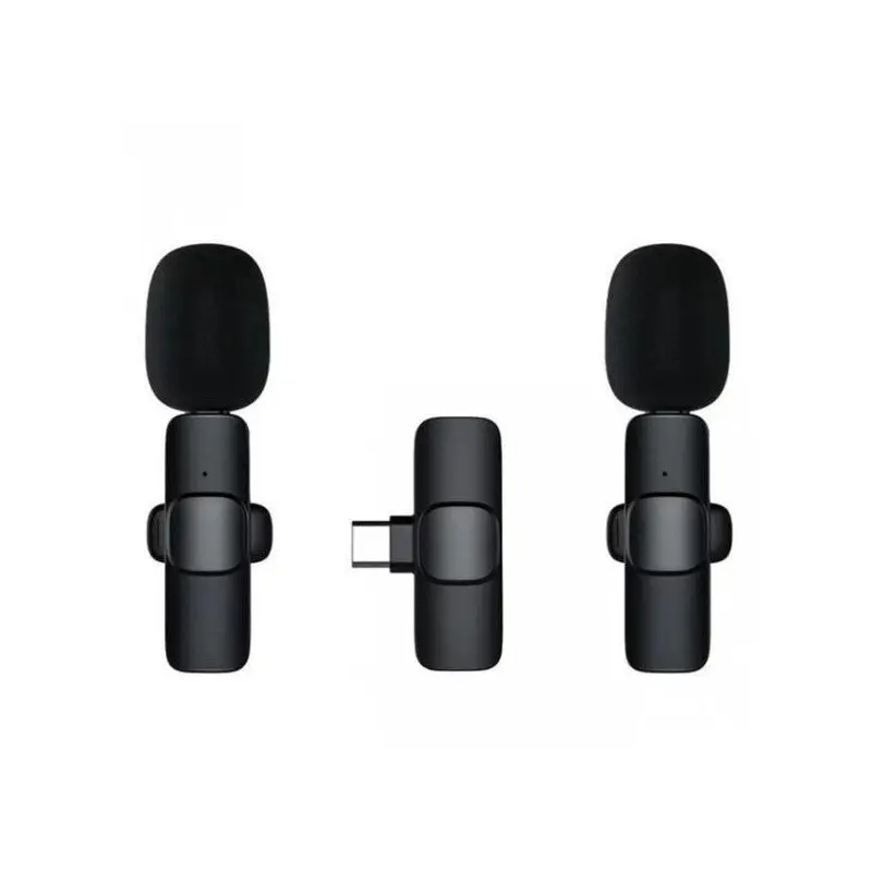 2 Wireless Lavalier Microphones Type-C 2-Piece Mini Microphone K9