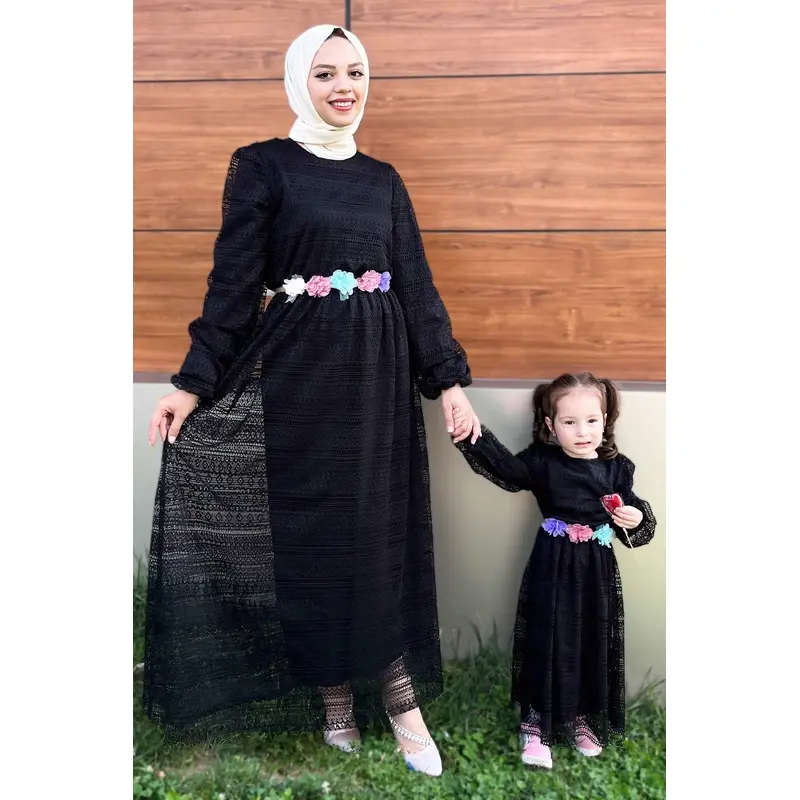 Lace Mother Dress Black 16800