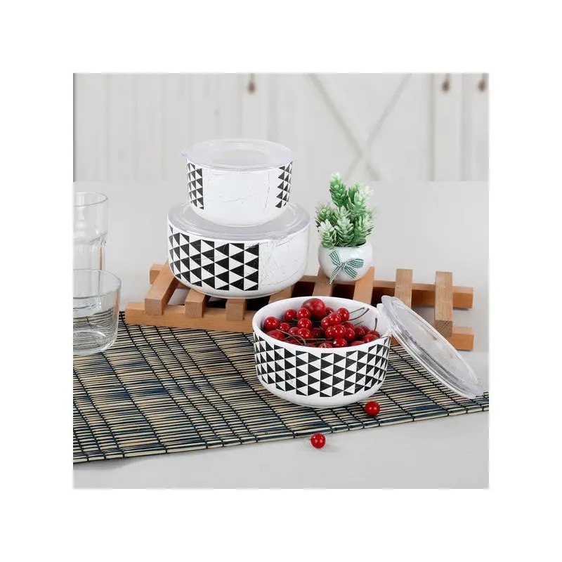 Keramika Keraart Trigon Storage Box 12/14/16 Cm 3 Pieces