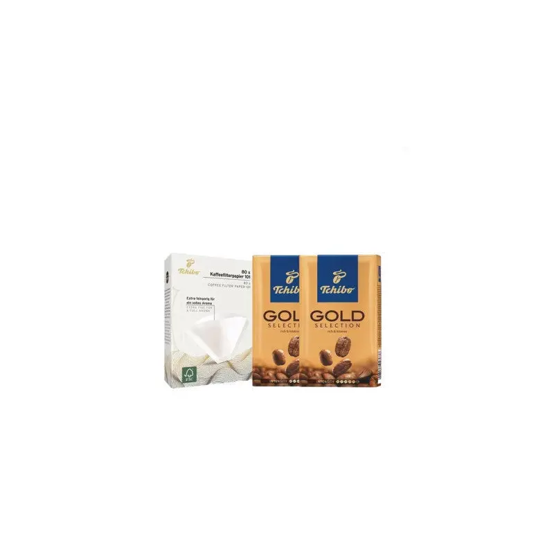 Tchibo Gold Selection Filter Coffee 250 Gr X 2 Pieces + Tchibo Filter Coffee Paper 80 Pieces
