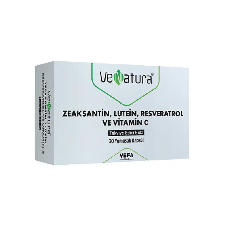 Venatura Zeastaxanthin Lutein Resveratrol Vitamin C 30 Capsules