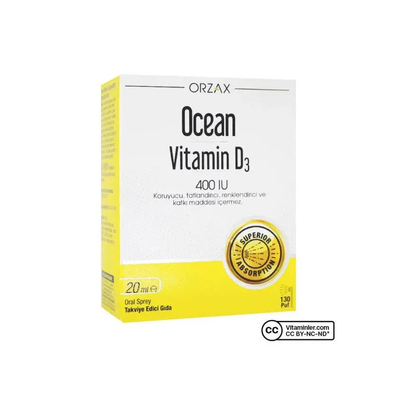 Ocean Vitamin D3 400 Iu Oral Spray 20 Ml
