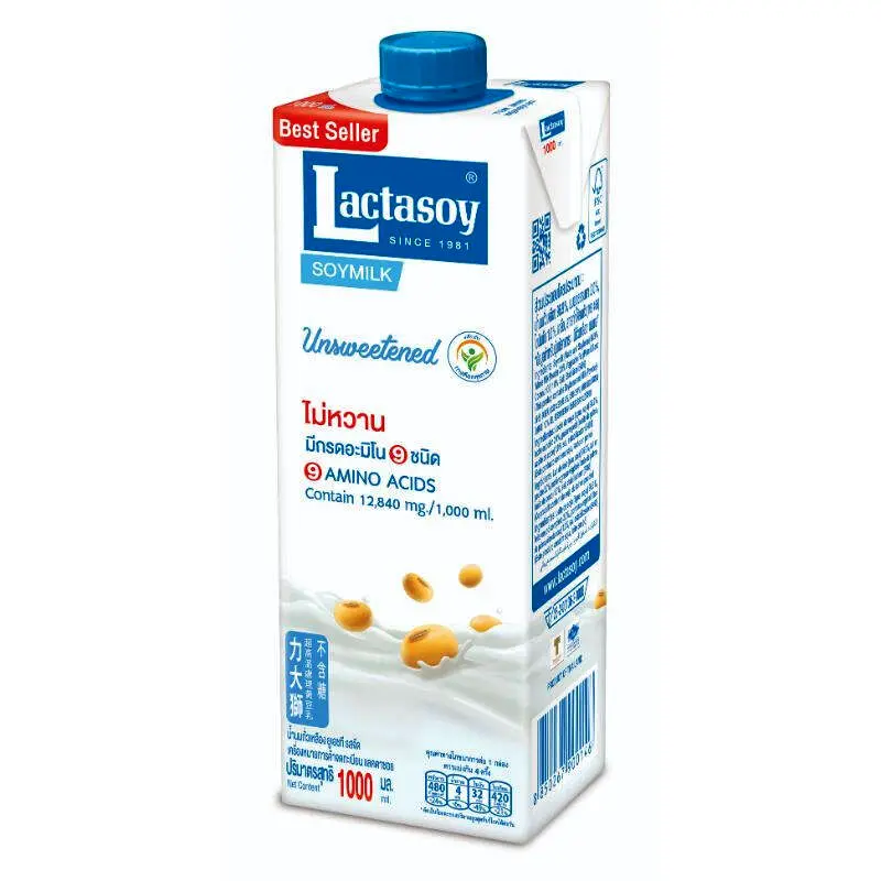 Lactasoy Original Classic Unsweetened UHT Soymilk Size 1L