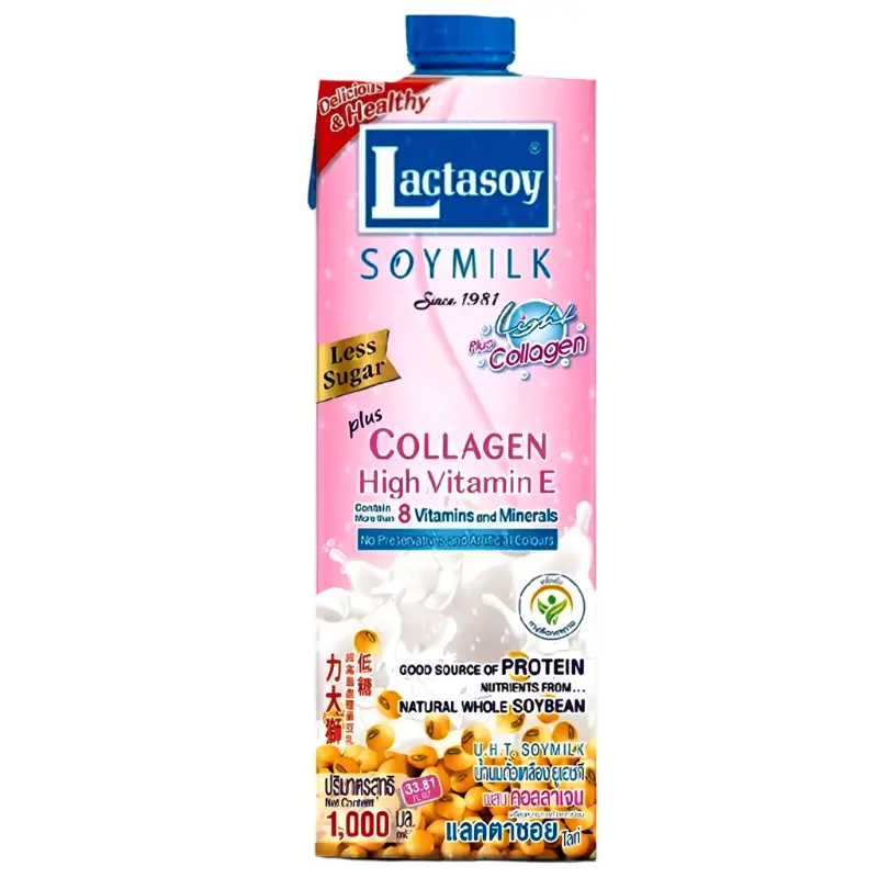 Lactasoy Soy milk plus collagen high vitamin-E Size 1L