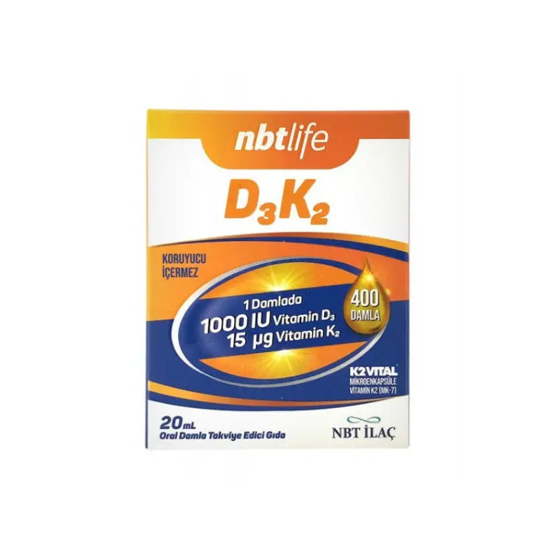 Nbt Life D3K2 1000 Drops 20 Ml